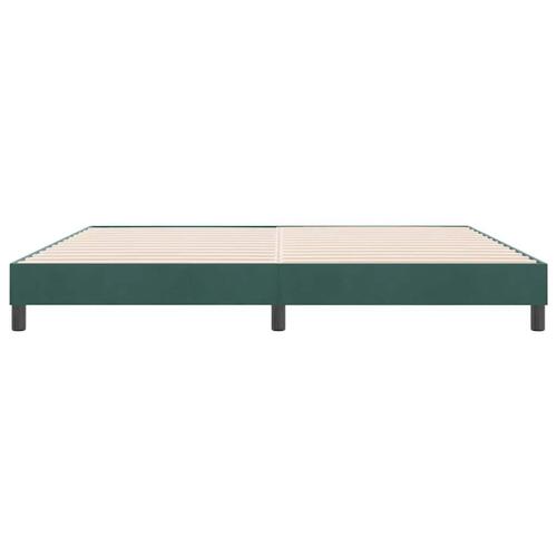 Sengeramme uden madras 180x220 cm fløjl mørkegrøn