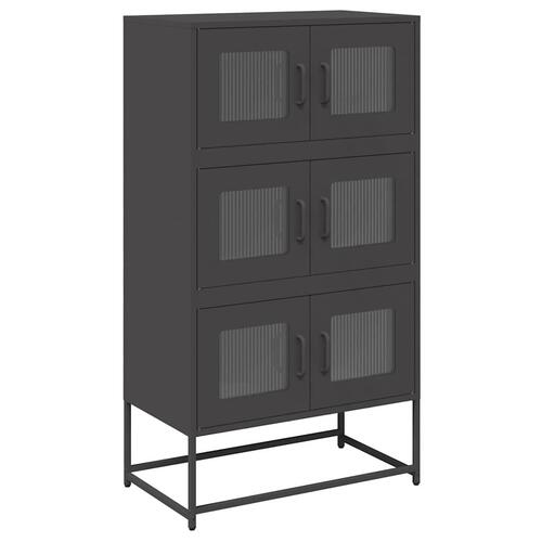 Højskab 68x39x123 cm stål sort