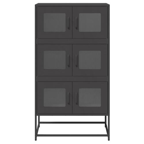 Højskab 68x39x123 cm stål sort