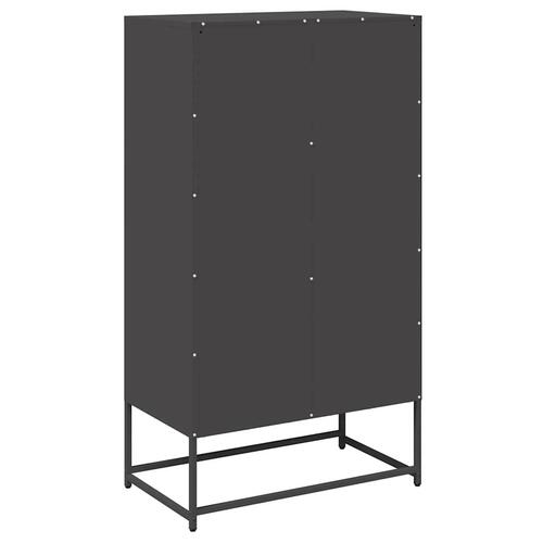Højskab 68x39x123 cm stål sort
