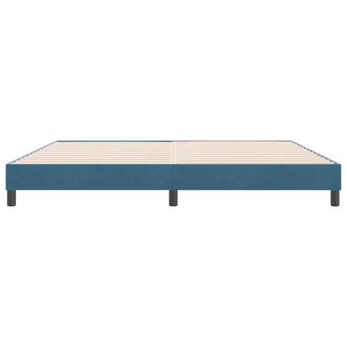 Sengeramme uden madras 180x220 cm fløjl mørkeblå