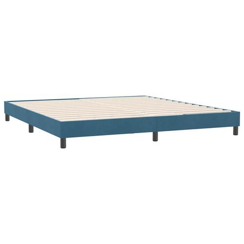 Sengeramme uden madras 180x220 cm fløjl mørkeblå