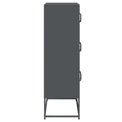 Højskab 68x39x123 cm stål antracitgrå