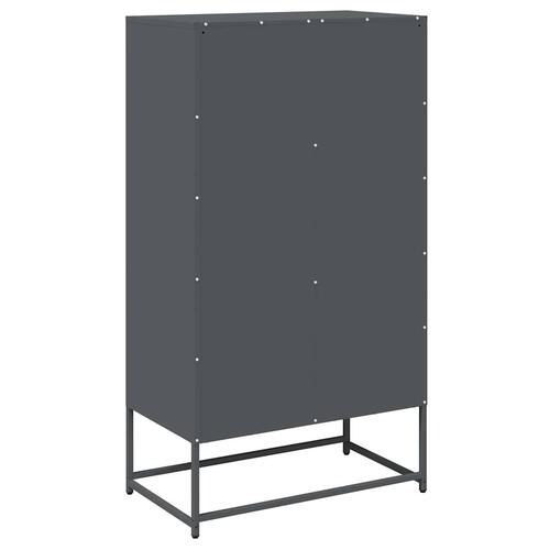Højskab 68x39x123 cm stål antracitgrå
