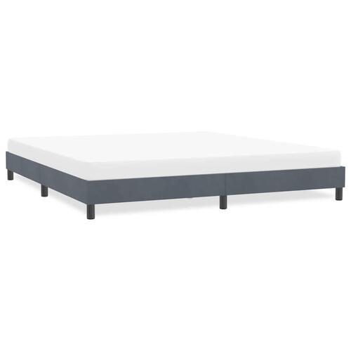 Sengeramme uden madras 180x220 cm fløjl mørkegrå