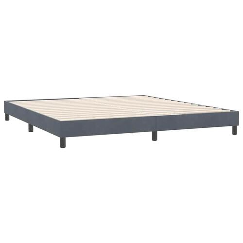 Sengeramme uden madras 180x220 cm fløjl mørkegrå