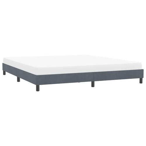 Sengeramme uden madras 180x220 cm fløjl mørkegrå
