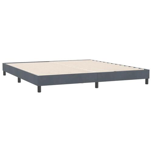 Sengeramme uden madras 180x220 cm fløjl mørkegrå