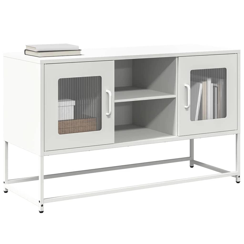 Tv-Bord 100,5X39X60,5 Cm Stål - 100.5 cm / Hvid