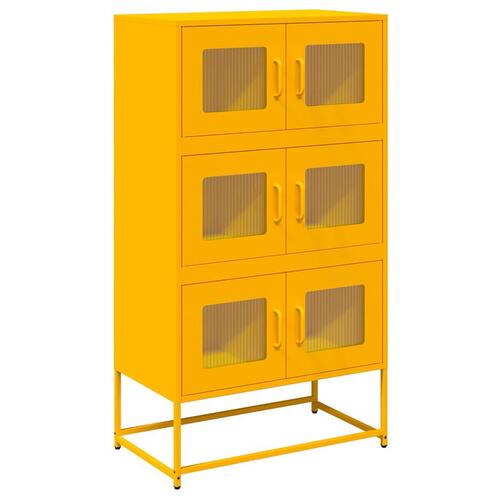Højskab 68x39x123 cm stål sennepsgul