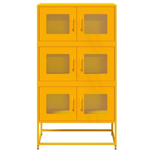 Højskab 68x39x123 cm stål sennepsgul