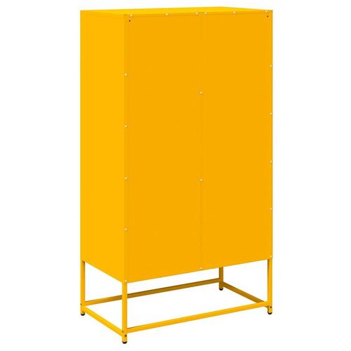 Højskab 68x39x123 cm stål sennepsgul