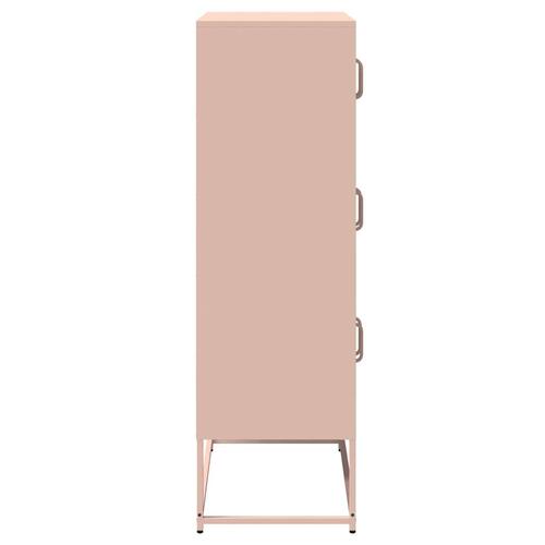 Højskab 68x39x123 cm stål lyserød