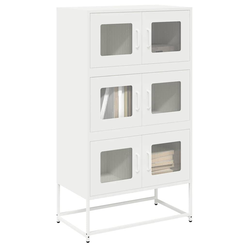 Højskab 68x39x123 cm stål hvid