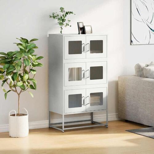 Højskab 68x39x123 cm stål hvid