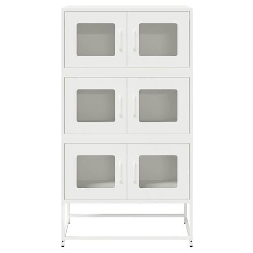 Højskab 68x39x123 cm stål hvid