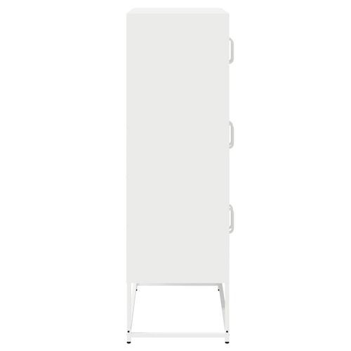 Højskab 68x39x123 cm stål hvid
