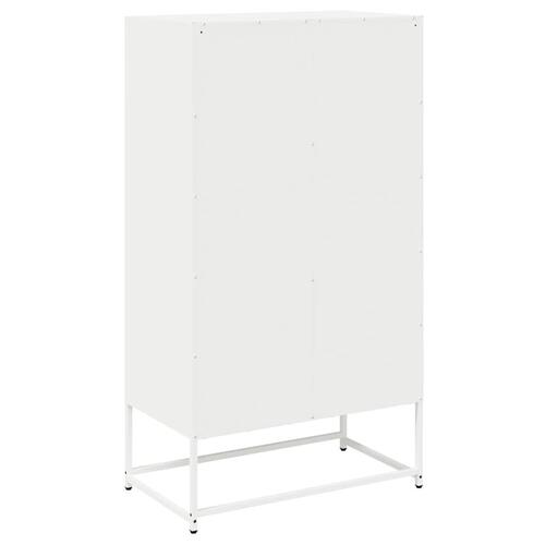 Højskab 68x39x123 cm stål hvid