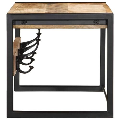 Knagerække 80x35x35 cm massivt ru mangotræ