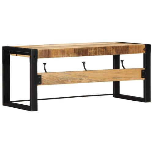 Knagerække 80x35x35 cm massivt ru mangotræ