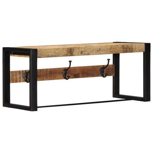 Knagerække 80x35x35 cm massivt ru mangotræ