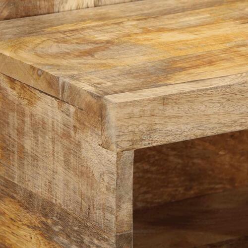 Sengebord 50x27x50 cm massivt ru mangotræ