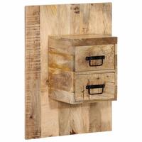 Sengeskab 60x32x80 cm massivt ru mangotræ