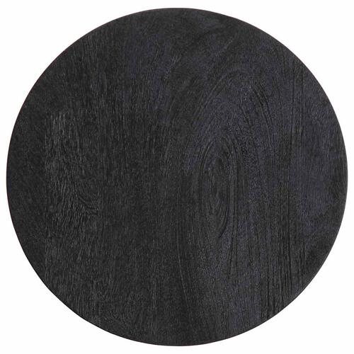 Sidebord Ø33x50 cm massivt mangotræ sort
