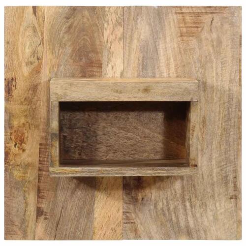 Sengebord 50x27x50 cm massivt ru mangotræ
