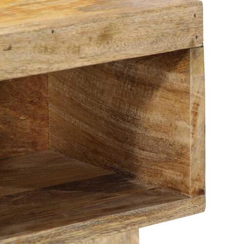 Sengebord 50x27x50 cm massivt ru mangotræ