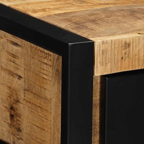 Sengeskabe 2 stk 40x35x25 cm massivt ru mangotræ