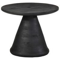 Sidebord Ø50x40 cm massivt mangotræ sort