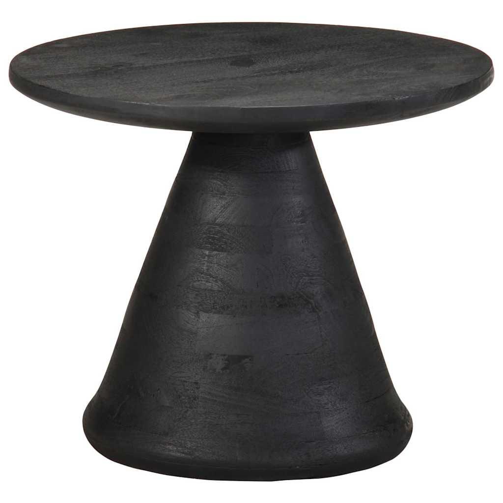 Sidebord Ø50x40 cm massivt mangotræ sort