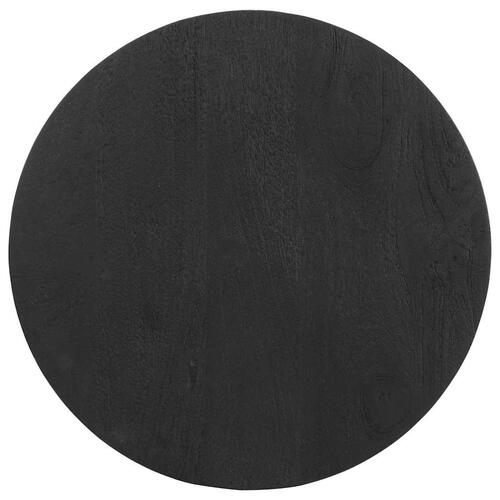 Sidebord Ø50x40 cm massivt mangotræ sort
