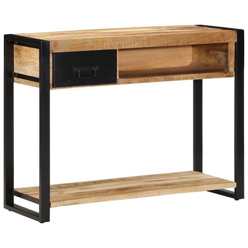 Konsolbord 100x35x75 cm massivt ru mangotræ