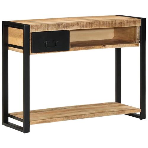 Konsolbord 100x35x75 cm massivt ru mangotræ