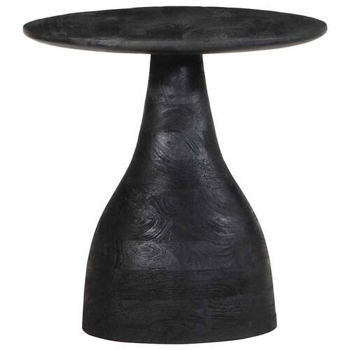 Sidebord Ø40x40 cm massivt mangotræ sort