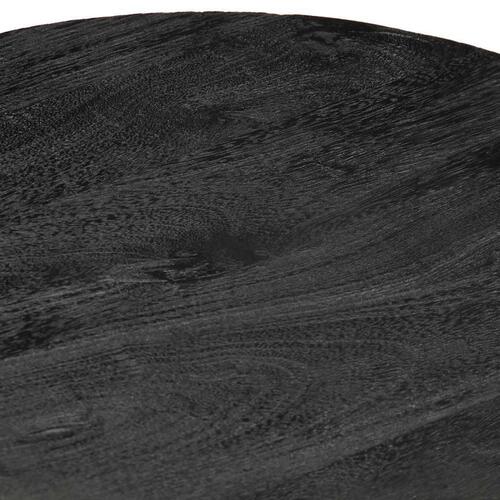 Sidebord Ø40x40 cm massivt mangotræ sort