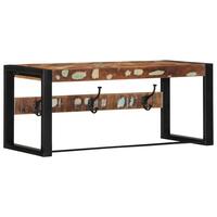 Knagerække 80x35x35 cm massivt genbrugstræ flerfarvet