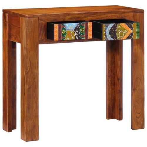 Konsolbord 80x35x75 cm massivt akacietræ