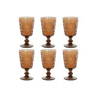 Sæt med glas Home ESPRIT Krystal 8,5 x 8,5 x 16,3 cm (6 enheder)