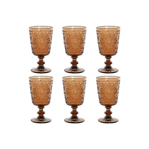 Sæt med glas Home ESPRIT Krystal 8,5 x 8,5 x 16,3 cm (6 enheder)