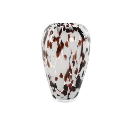 Vase Home ESPRIT Hvid Brun Krystal Moderne 15,5 X 15,5 X 24,5 cm