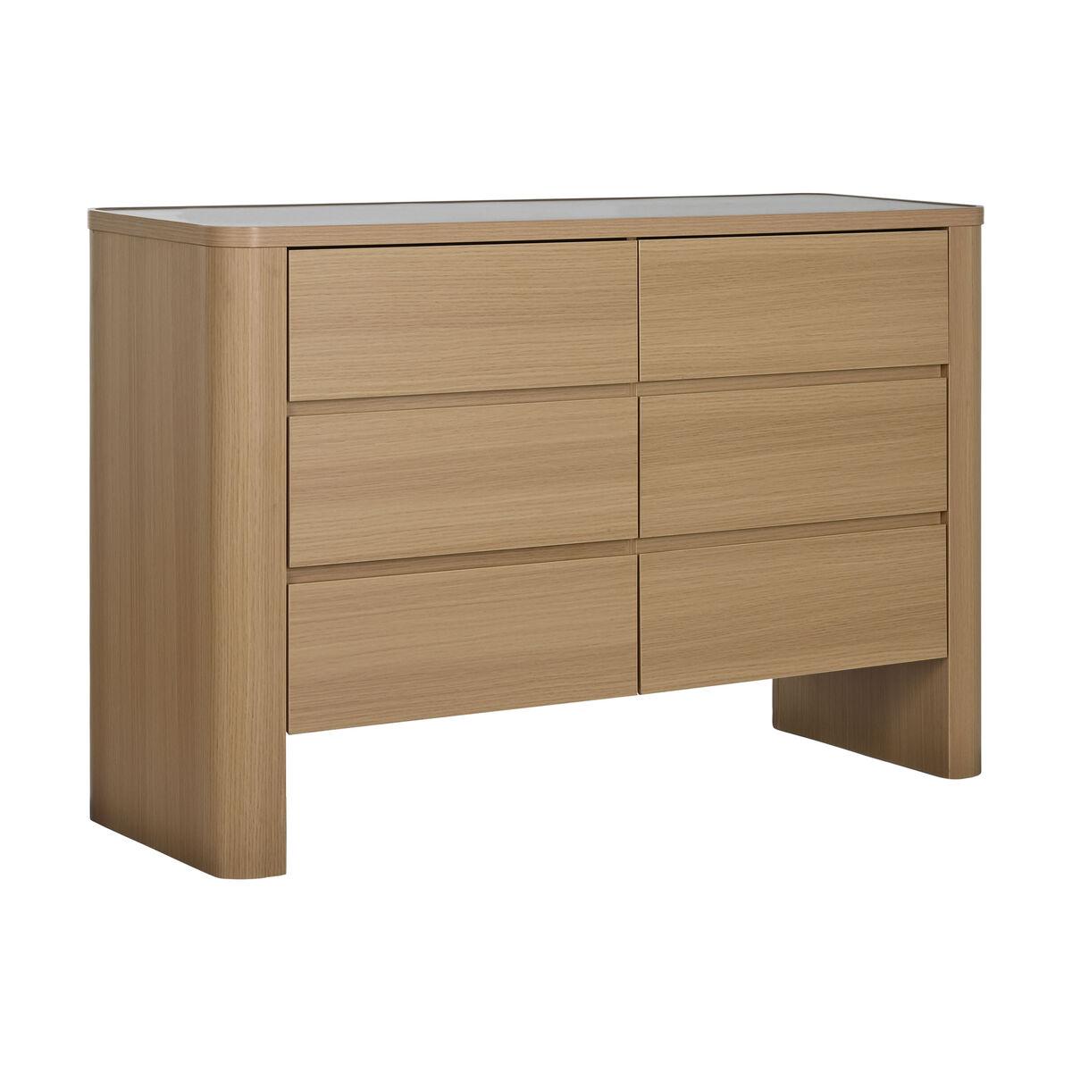 Kommode Home ESPRIT Natur Lysegrå Moderne 120 x 40 x 80 cm