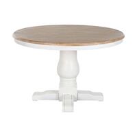 Spisebord Home ESPRIT Hvid Natur Elmetræ 120 x 120 x 76 cm
