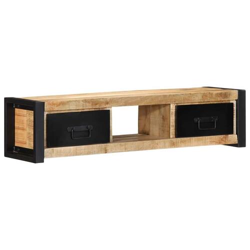 Tv-bord 100x30x25 cm massivt ru mangotræ