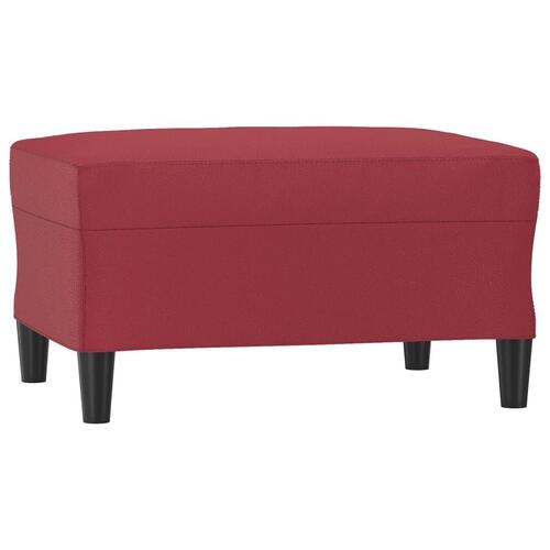 Sofasæt 4 dele med hynder kunstlæder vinrød