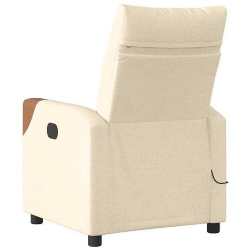 Eldrevet massagestol stof cremefarvet
