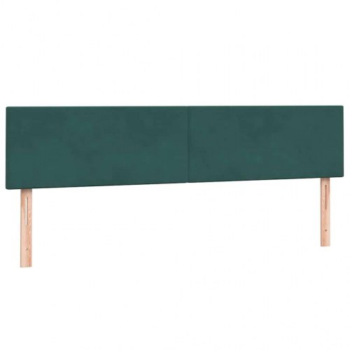Kontinentalseng med madras 180x210 cm fløjl mørkegrøn