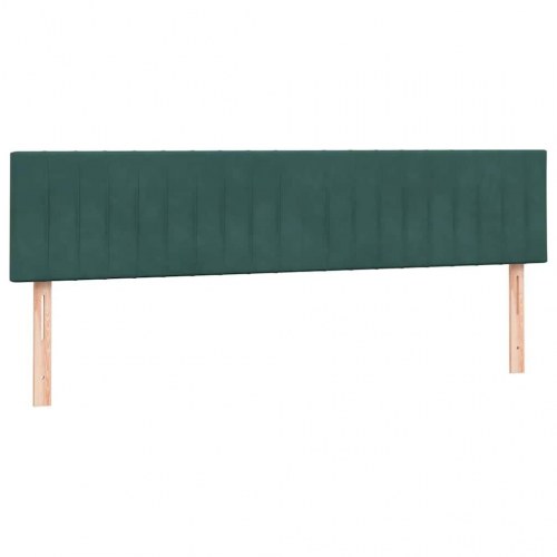 Kontinentalseng med madras 180×220 cm - fløjl, mørkegrøn